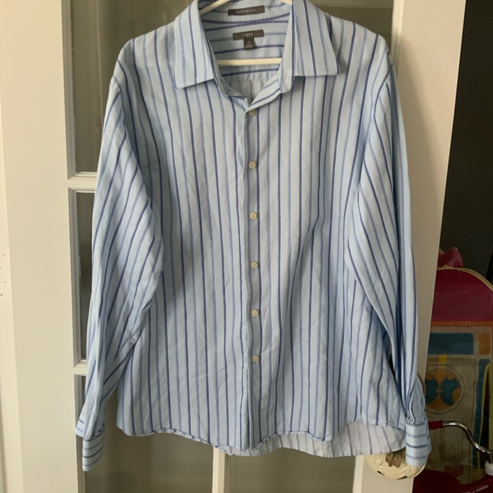 Men's Blue Striped Shirt